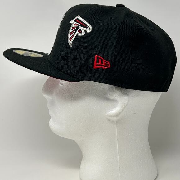 Atlanta Falcons Wool Baseball Hat Cap Fitted 7 1/4 New Era x Just Don NFL Black - Picture 4 of 11